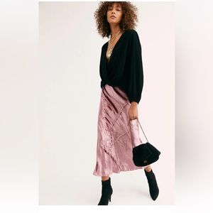 Free People Velvet Maxi Skirt